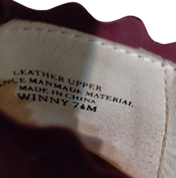 Audrey Brooke Burgundy Suede Ballet Flats Seep Red Scallopped Loafers Suze 7 - Picture 10 of 10